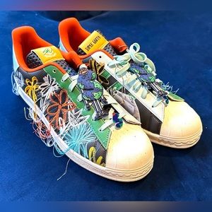 Adidas Superstar AEC SW Superearth, black with multicolored design, size 12, NWT